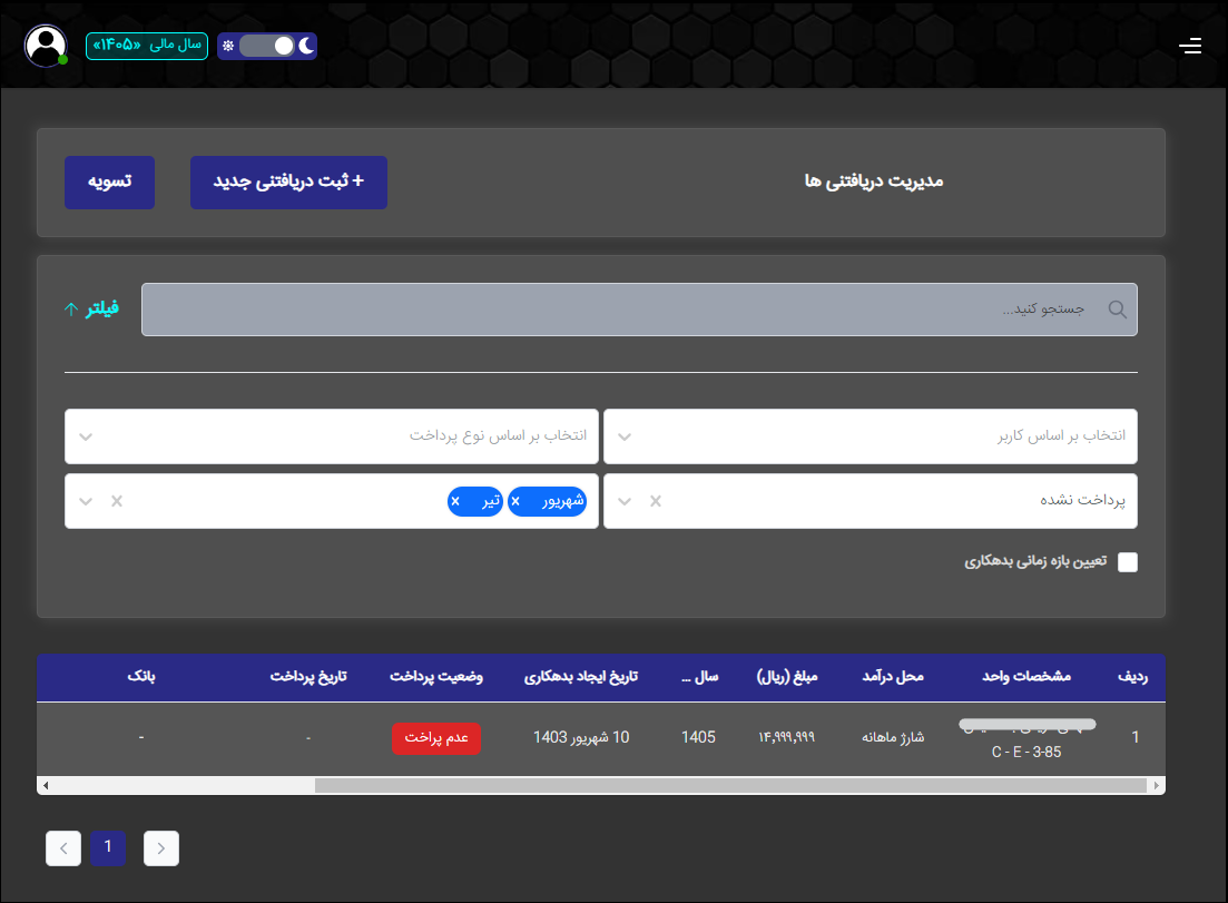 مدیریت پرداختها و بودجهها